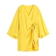 صورة Satin Wrap Dress Yellow Bright