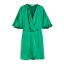 صورة Satin Wrap Dress Green